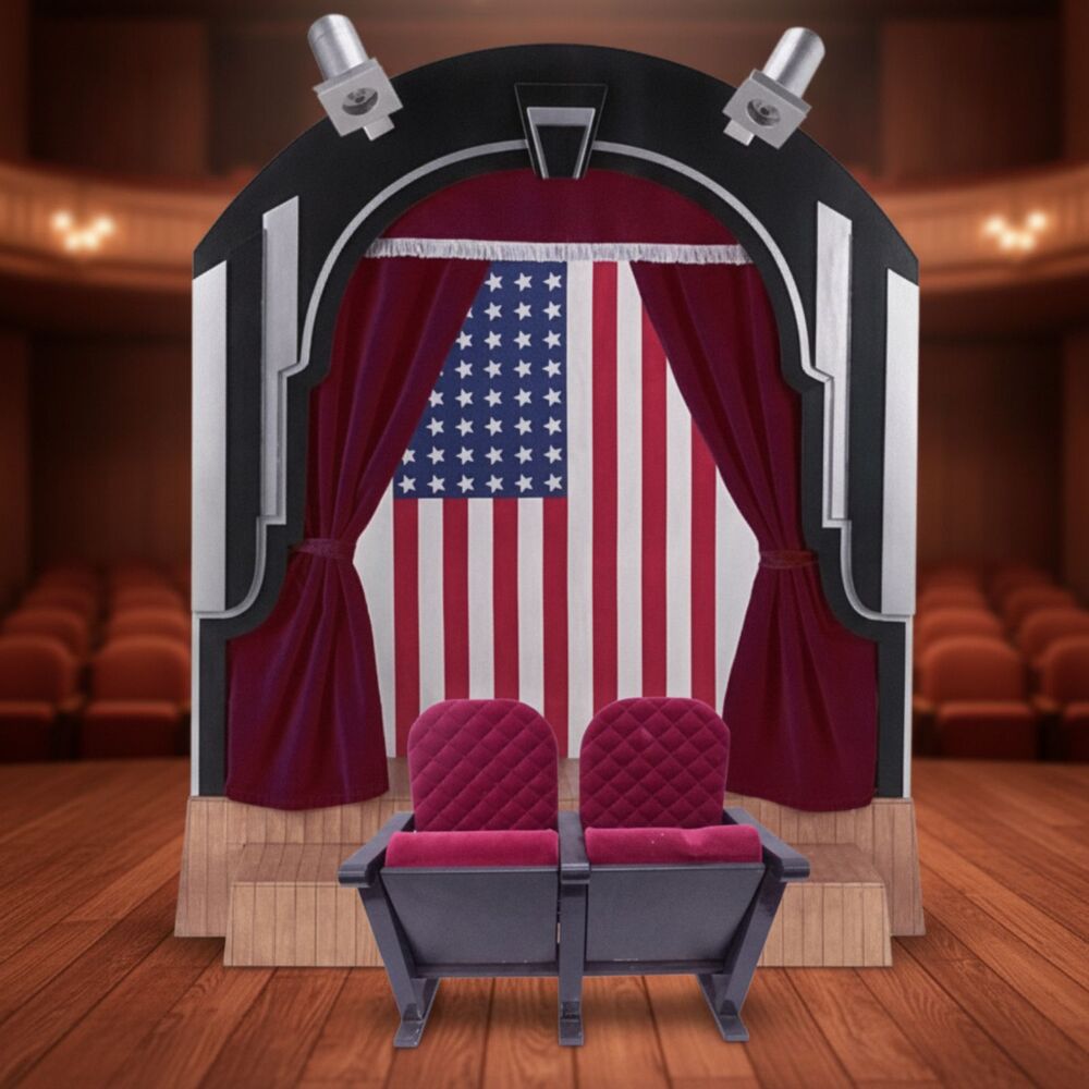American Girl Molly Stage & Screen Theater NIB + Velvet Seats Retired